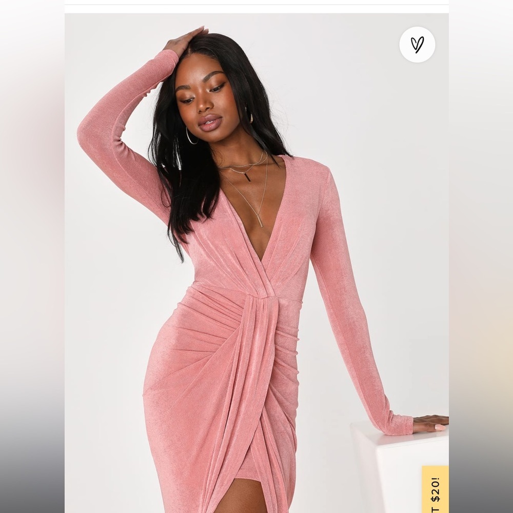 Lulus Major Icon Light Pink Long Sleeve Backless Bodycon Maxi Dress - Picture 5 of 5